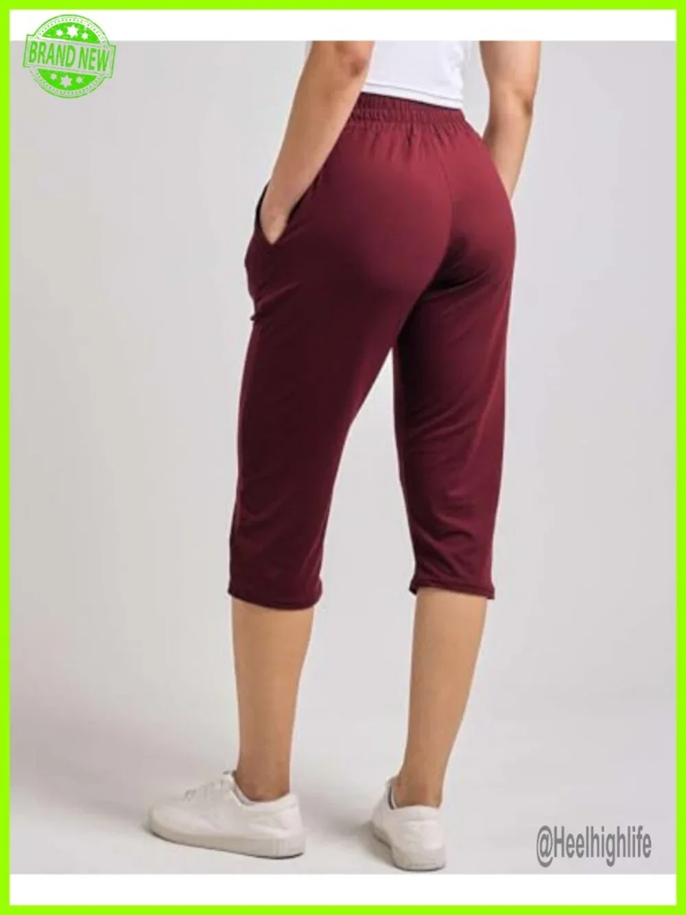 3 Pack Women's Capri Sweatpants Athletic Casual Yoga Pockets